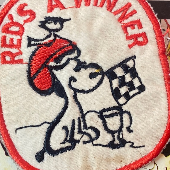 Vintage Snoopy Woodstock Reds a Winner Cheesecloth Backed Patch - Picture 3 of 10